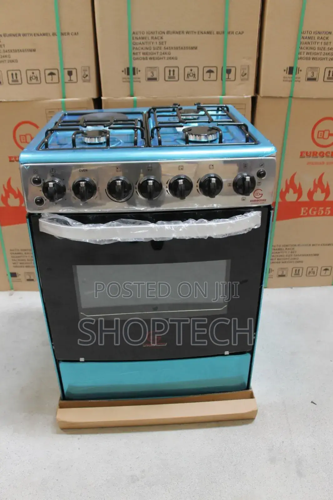 Eurochef 3 Gas+1 Hotplate Size 60 by 65 Standing Cooker