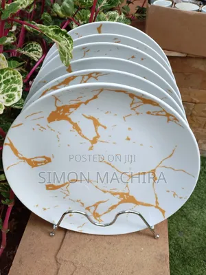 6pcs Marble Ceramic Dinner Plates