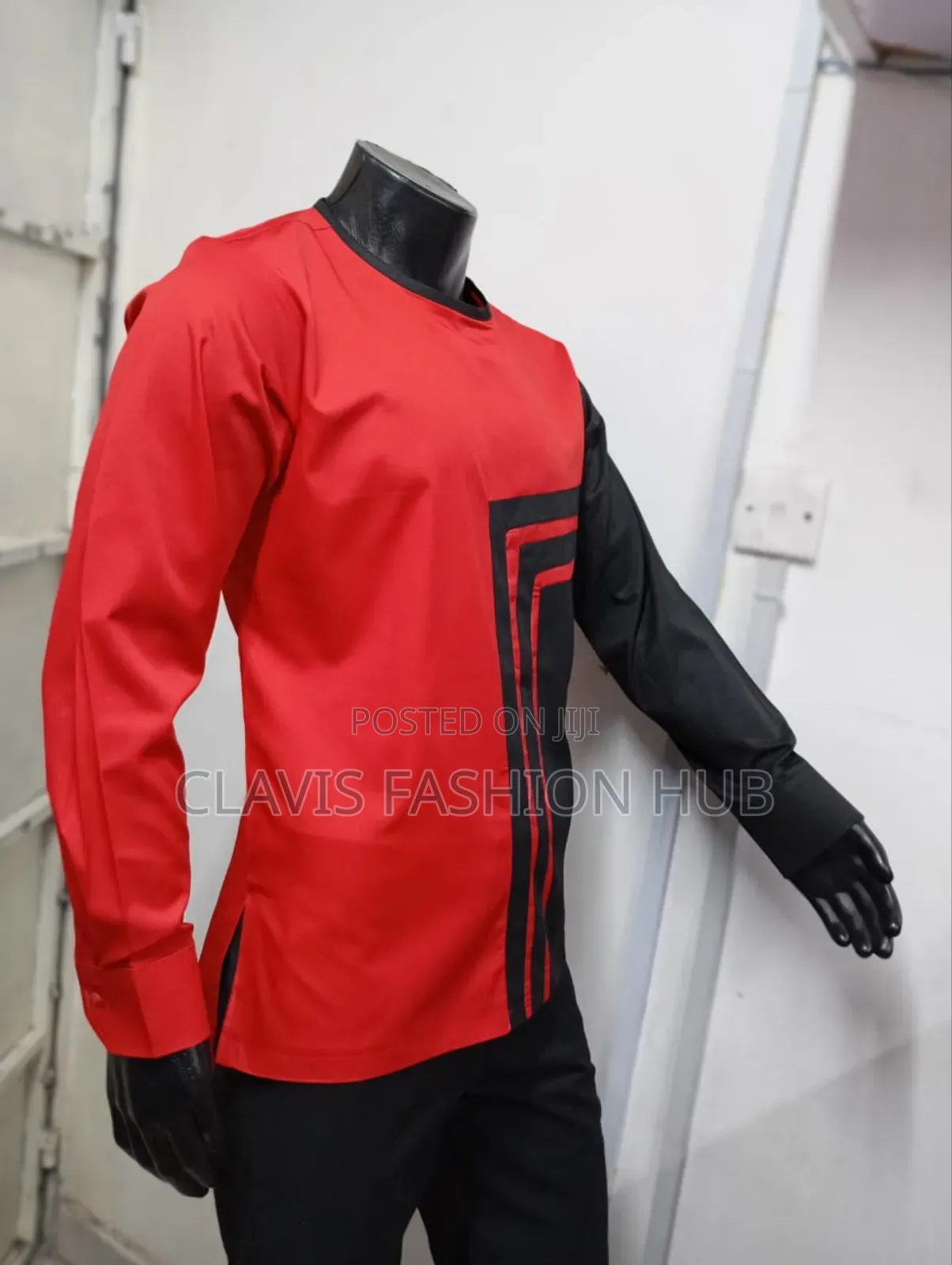 African Red and Black Shirt for Men
