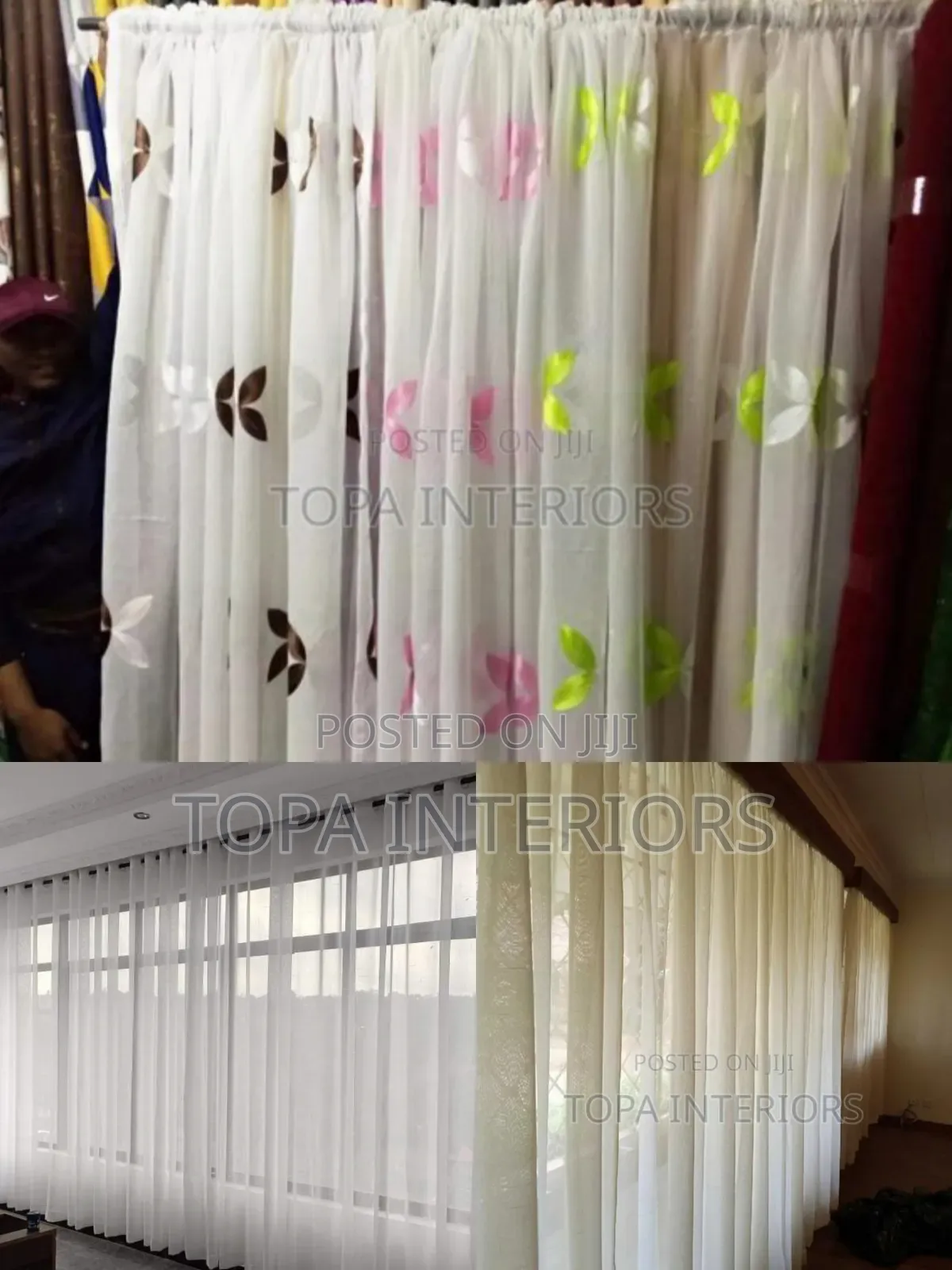 Customized White Flowered Window Sheers White Window Sheers
