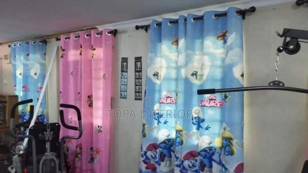 Themed Kids Bedroom Decor Cartoon Curtains