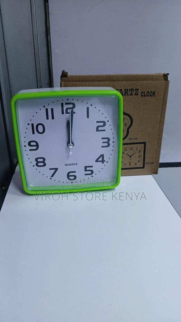 Rectangular Quarter Clock Table Top Alarm Clock + Battery - main view