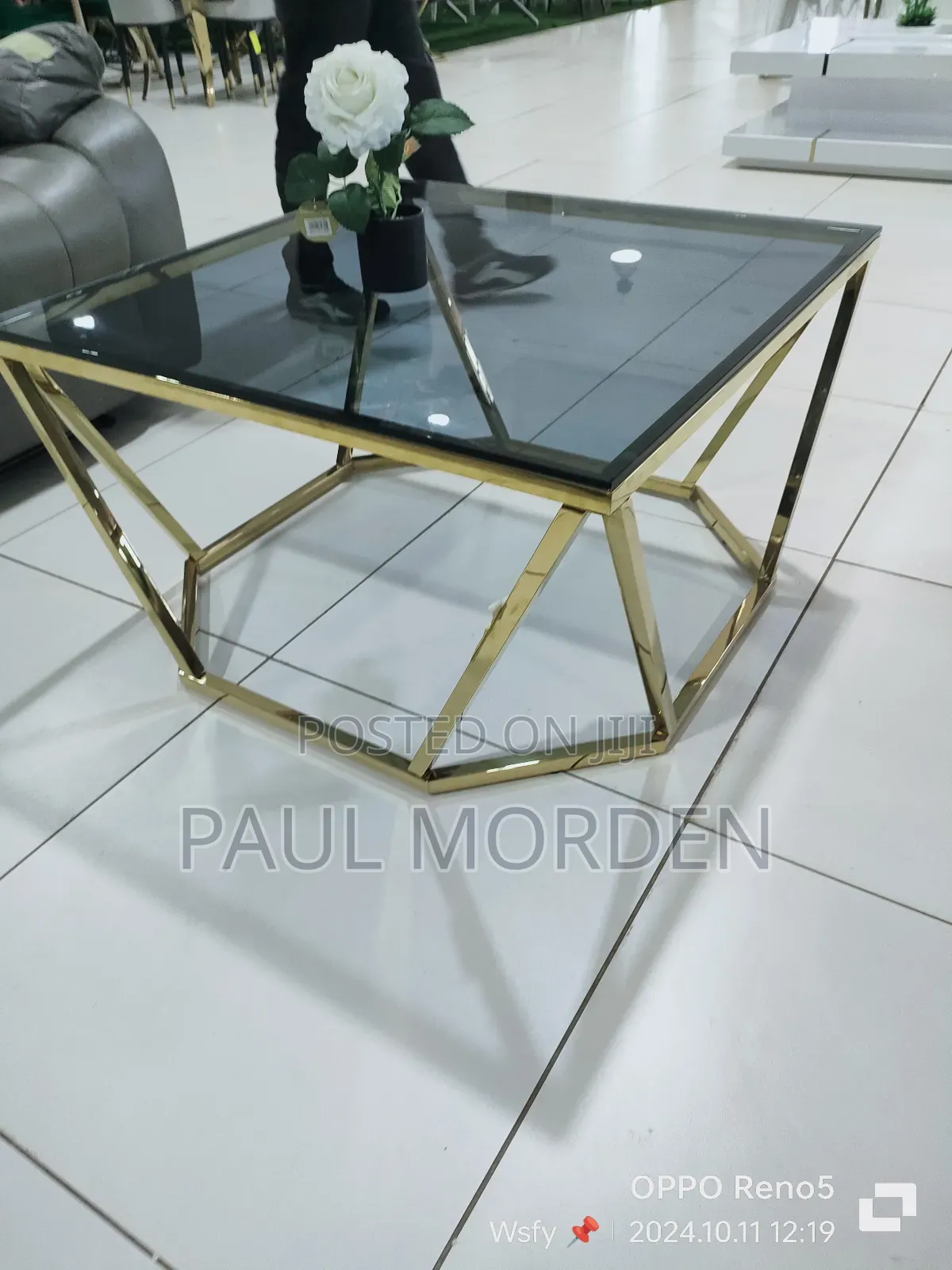 Glass Side Bed Table
