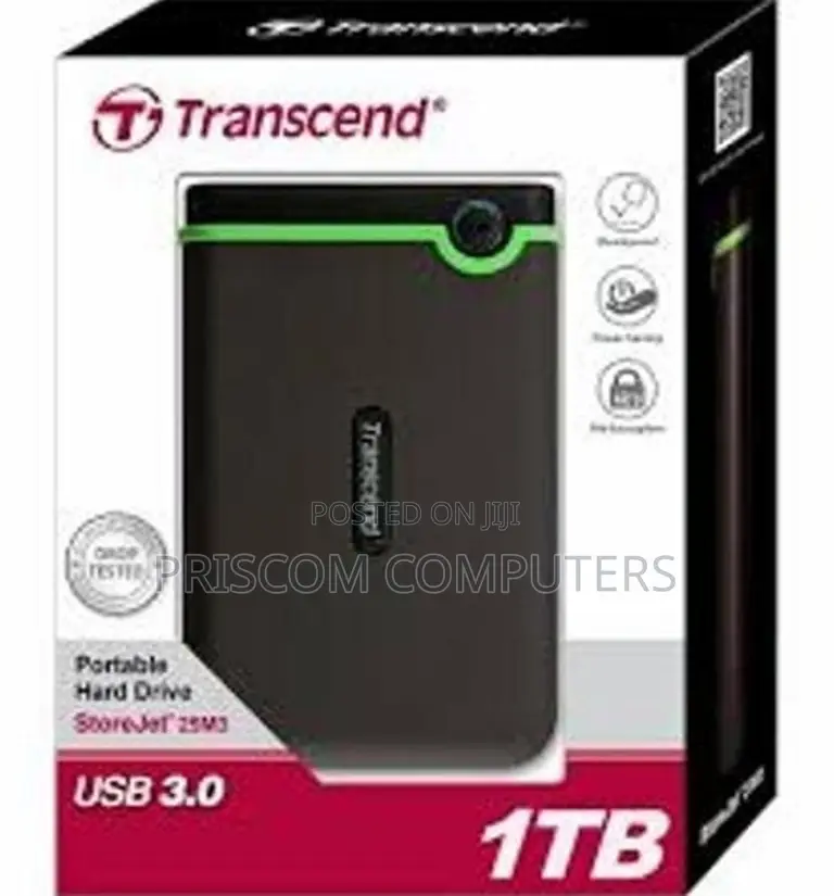 Transcend External Hard Drive - 1tb-Usb 3.1-Black