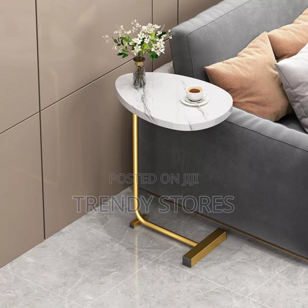 White Minimalistic Luxurious Side Table - main view