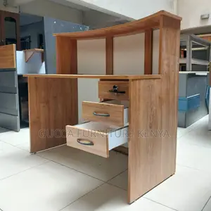 Office Tables: 1.4 Meters Curved Office Reception Desk