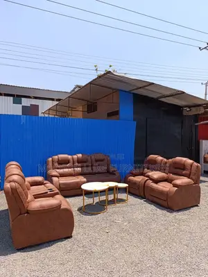 Dark Brown 7 Seater Reclinerlike Sofa