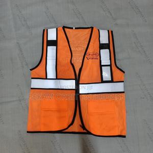 Executive Customized Perforated Orange Reflective Vest - main view