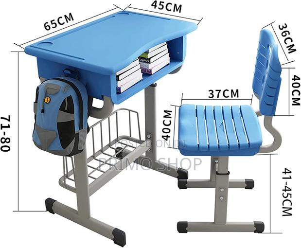 Height Adjustable Kids Desk and Chair Set - thumbnail 2