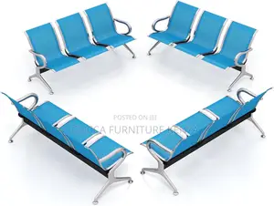 Benches: 3-Seater Iron Airport Waiting Office Bench