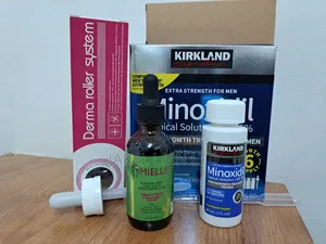 Kirkland Minoxidil + Mielle Rosemary Mint + Derma Roller