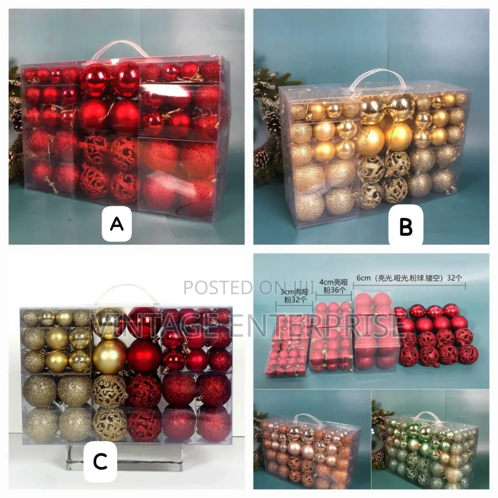 100pcs Christmas Balls/100pcs Christmas Balls