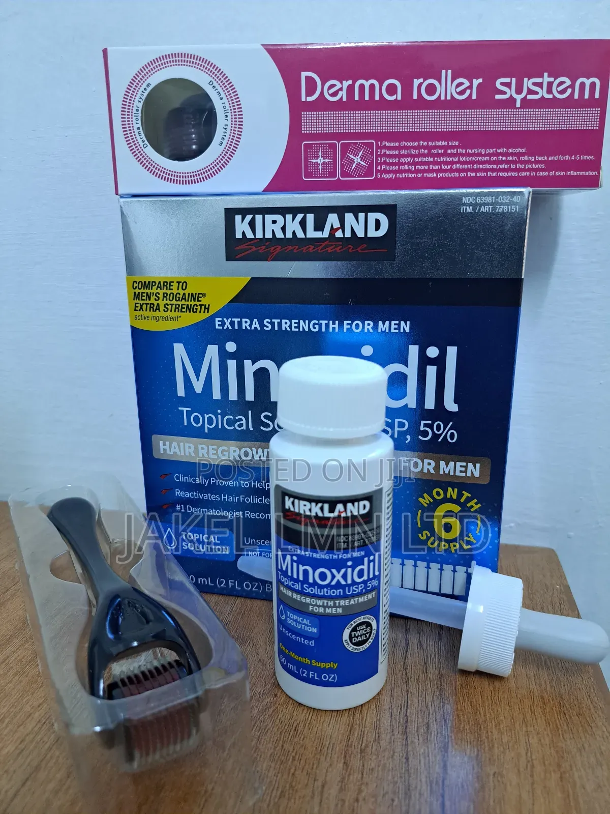 Kirkland 5% Minoxidil + Dermaroller Beard Growth