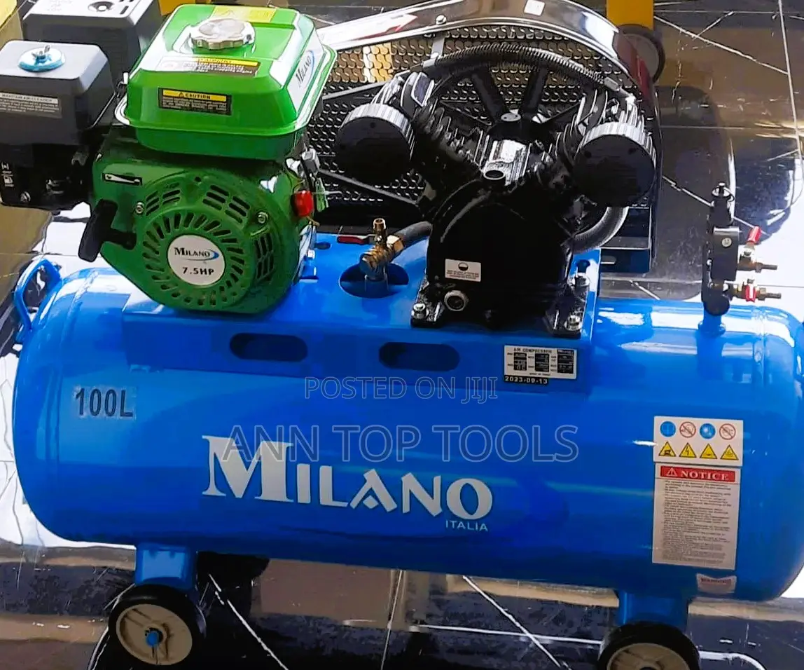 Milano Italia Compressor Double Piston With 7.5hp Engine