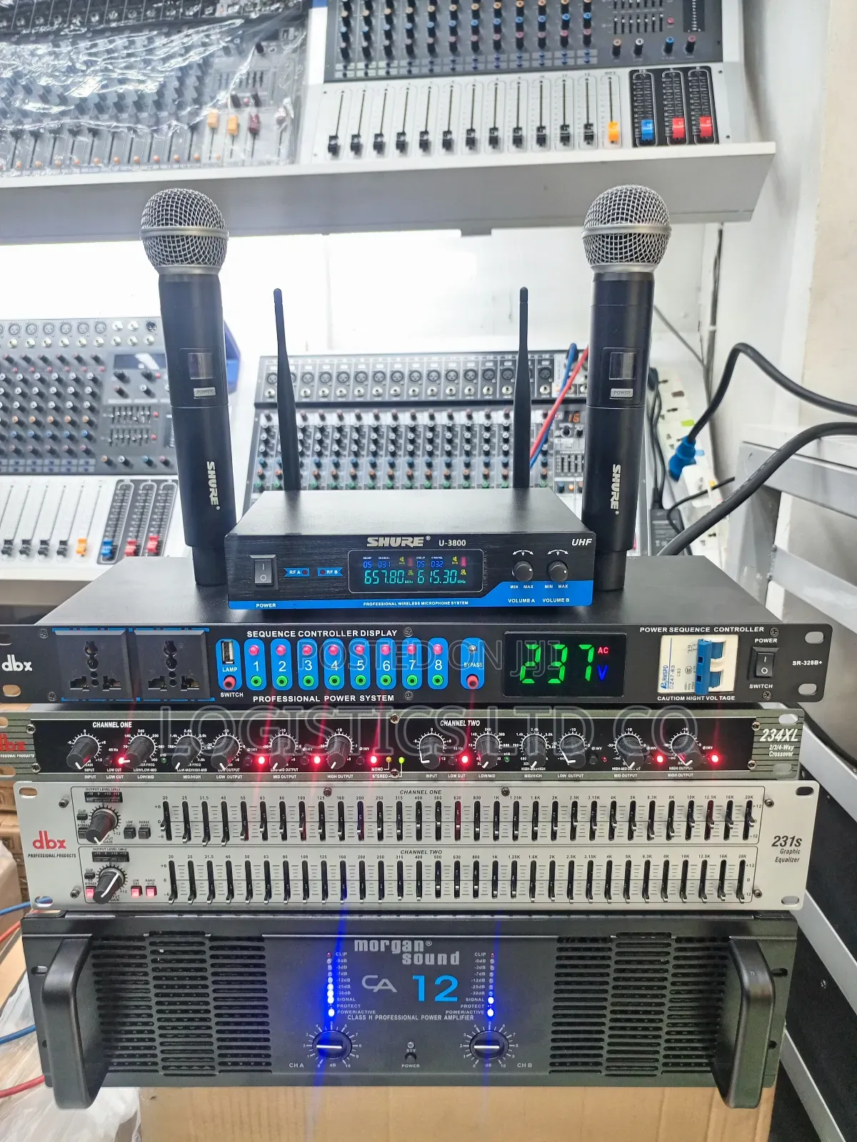 Complete PA System Machine/Soundcraft Mixer Ca12 Amplifier