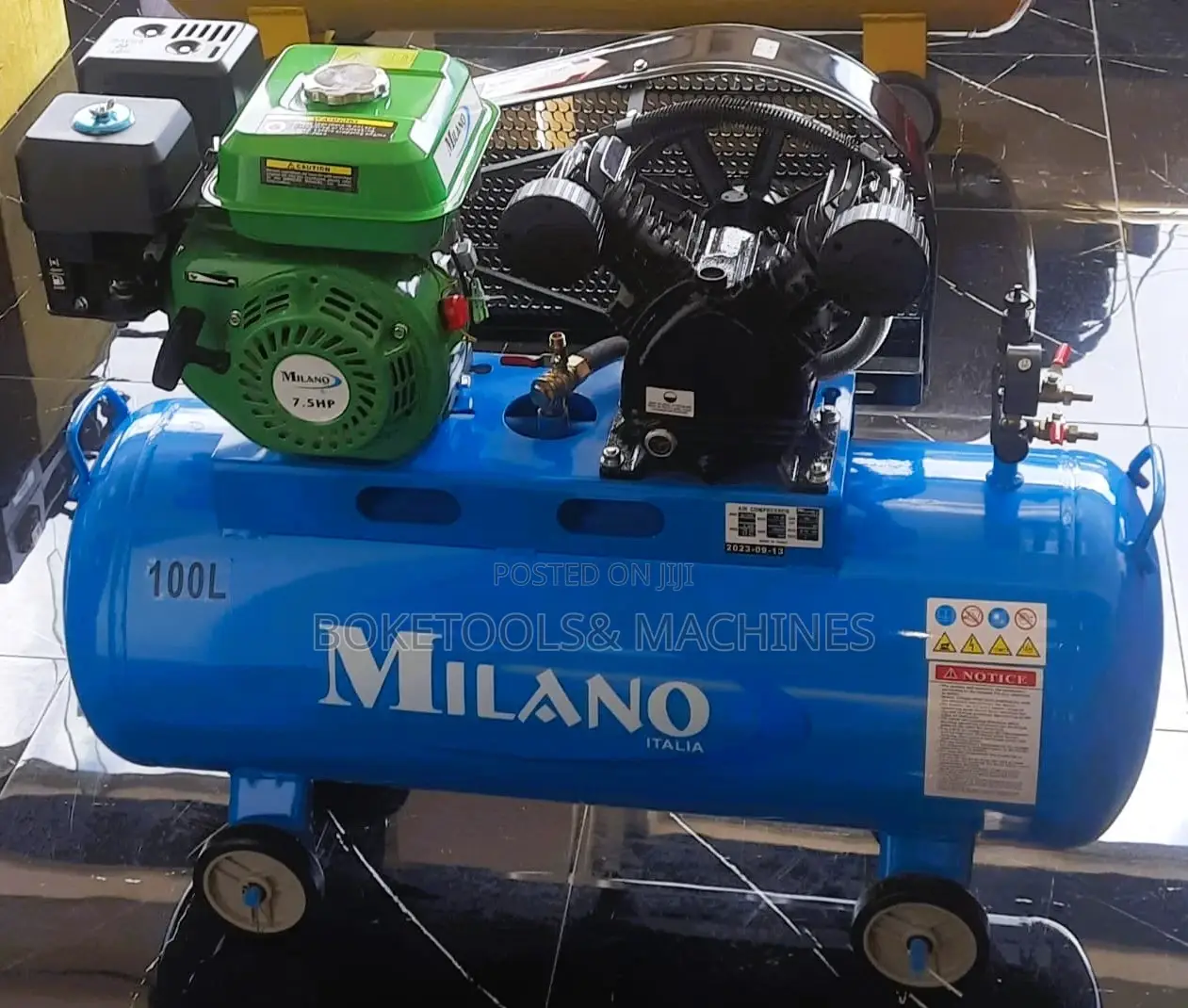 Milano Italia Compressor Double Piston With 7.5hp Engine