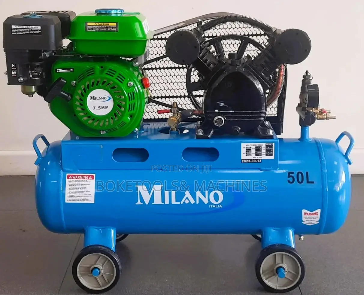 Milano Double Piston 7.5hp Engine 50L Compressor