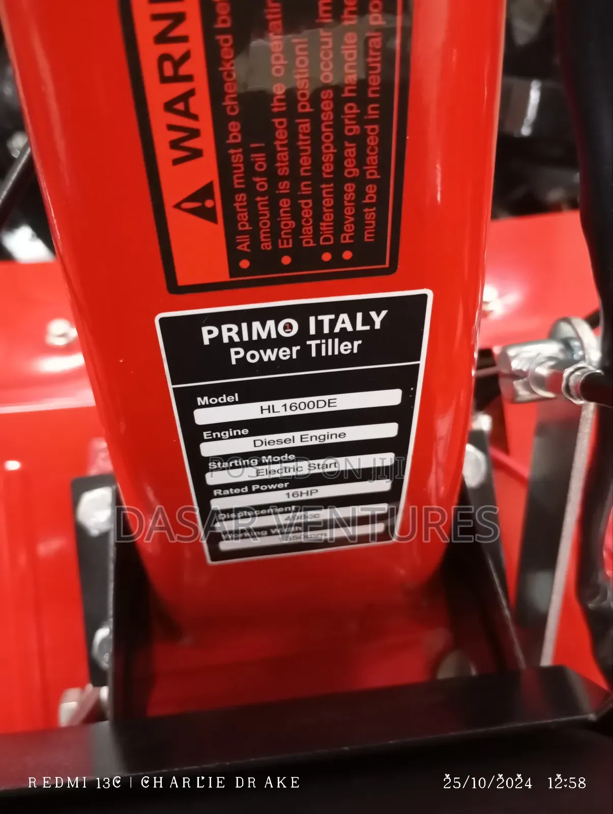 Walking Tractor 16hp With Key Start