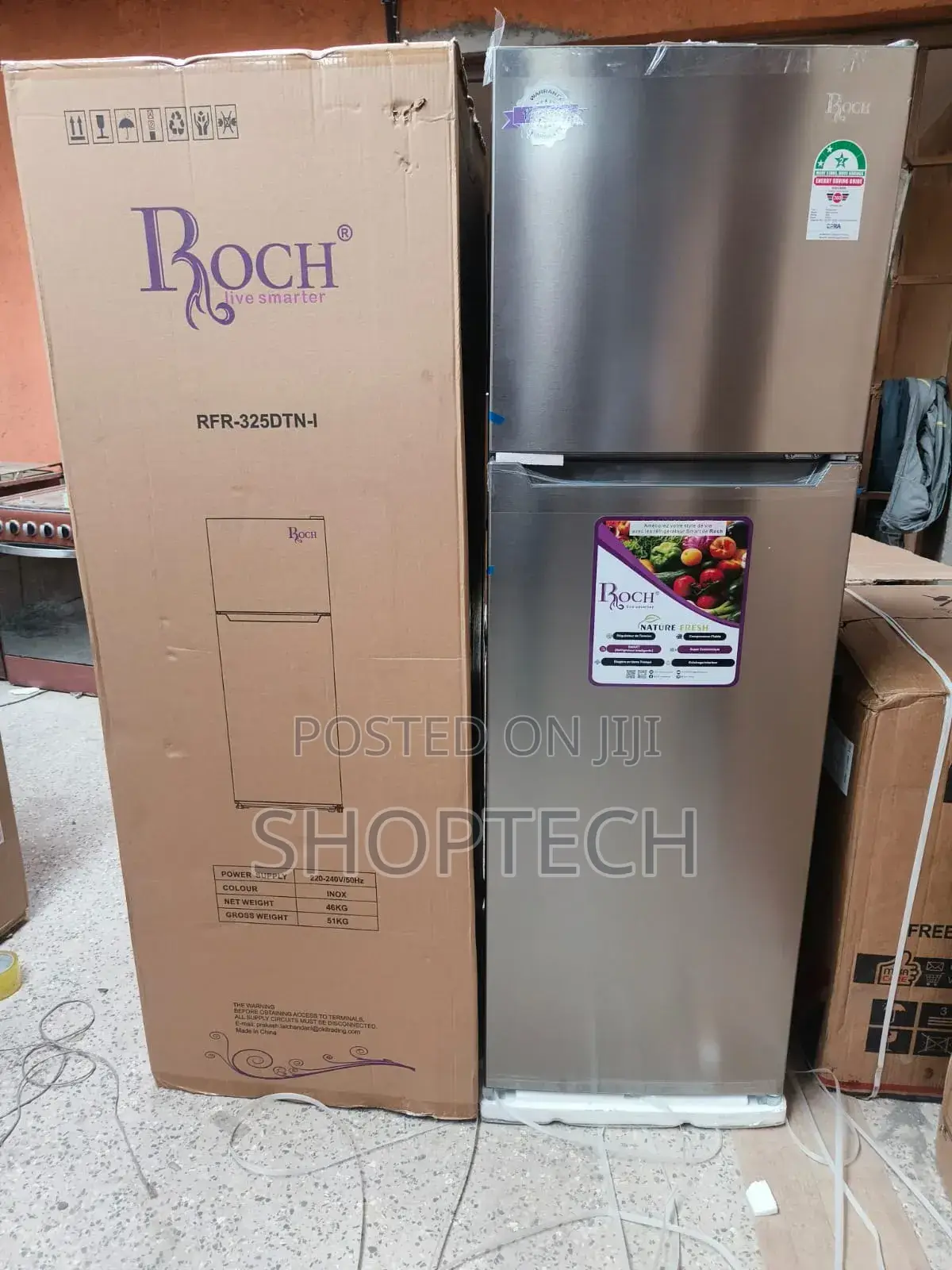 255 Litres Roch RFR-325-DT-I No Frost Double Door Refrigor
