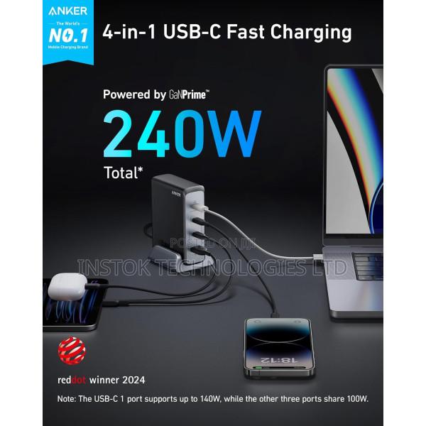 Anker Prime 240W Gan Desktop Charger 4 Ports - thumbnail 2