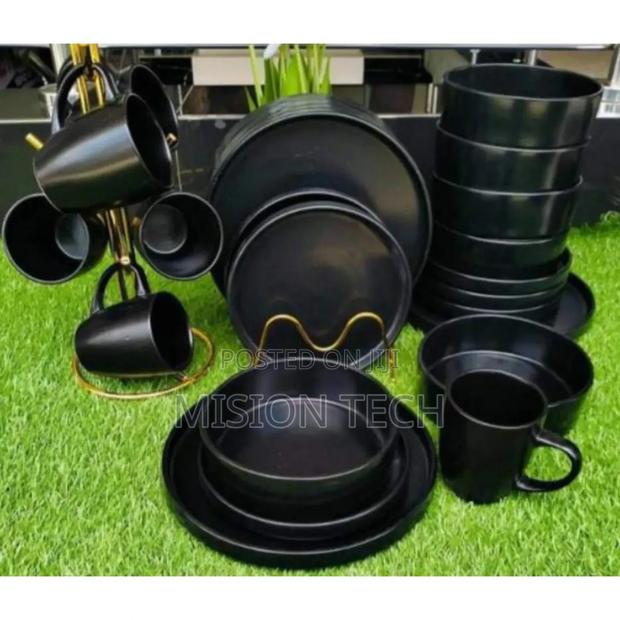 24pcs Black Dinner Set - main view