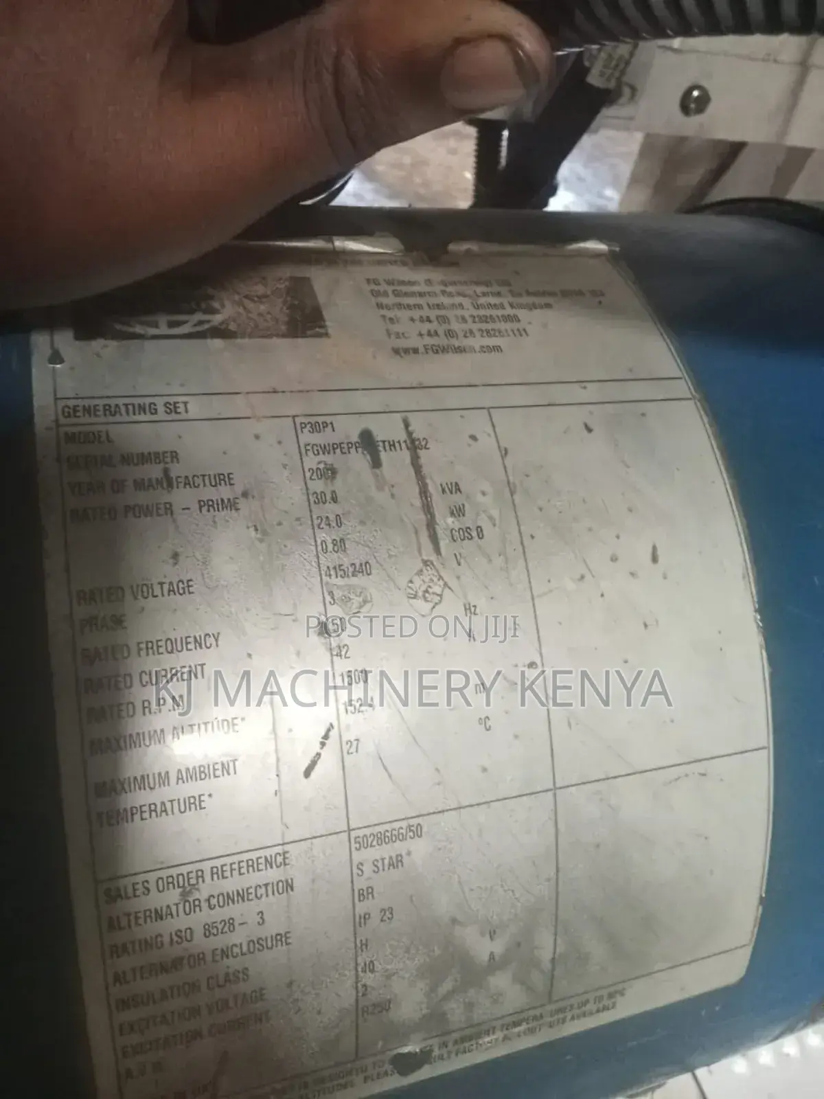 30kva Slightly Used Perkins Generator on Sale