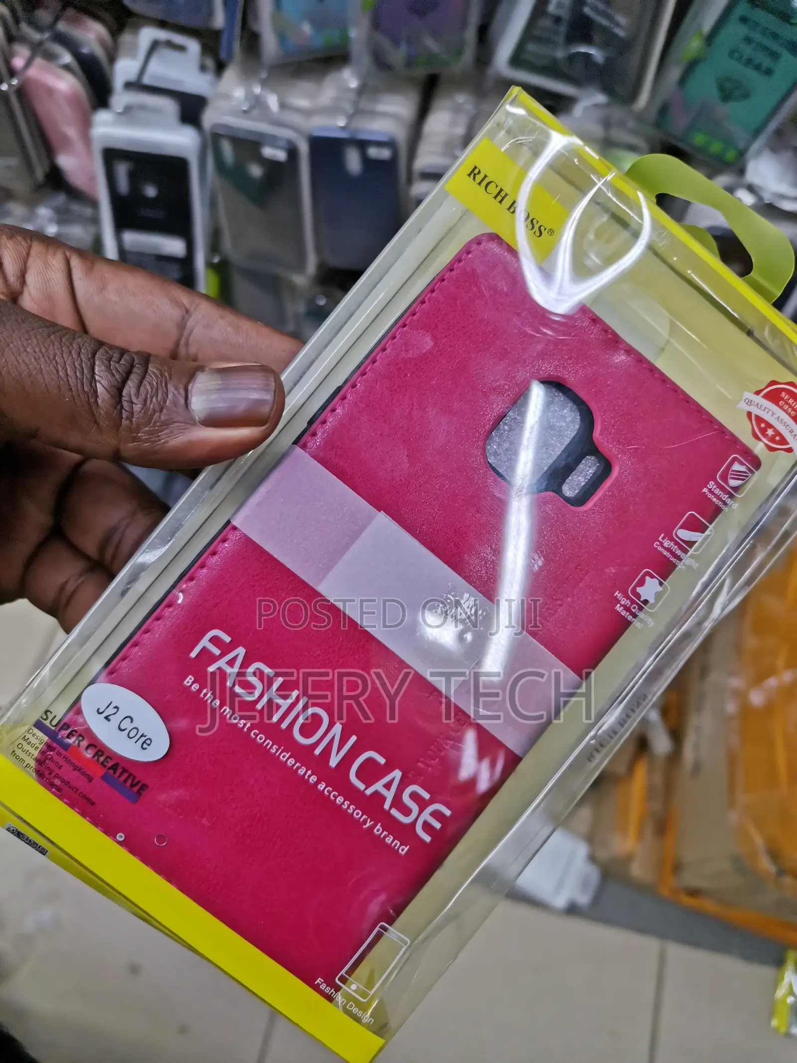 Universal Richbos Flip Cover for Samsung J2 Core-Pink