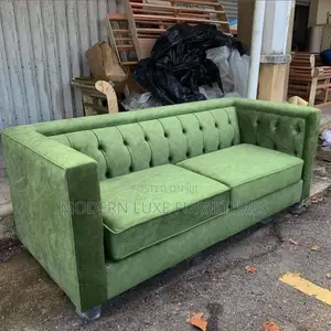 Green,Luxurious 3 Seater Chesterfield Sofa