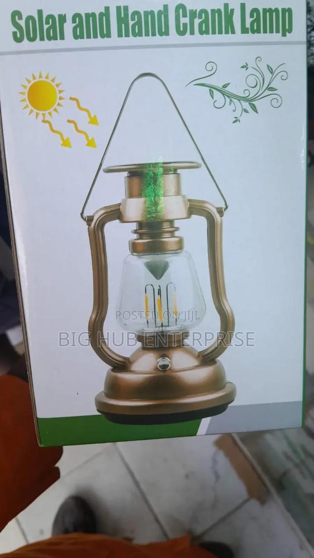 Solar Rechargeable Camping Lamp Lantern and Hand Crank - main view