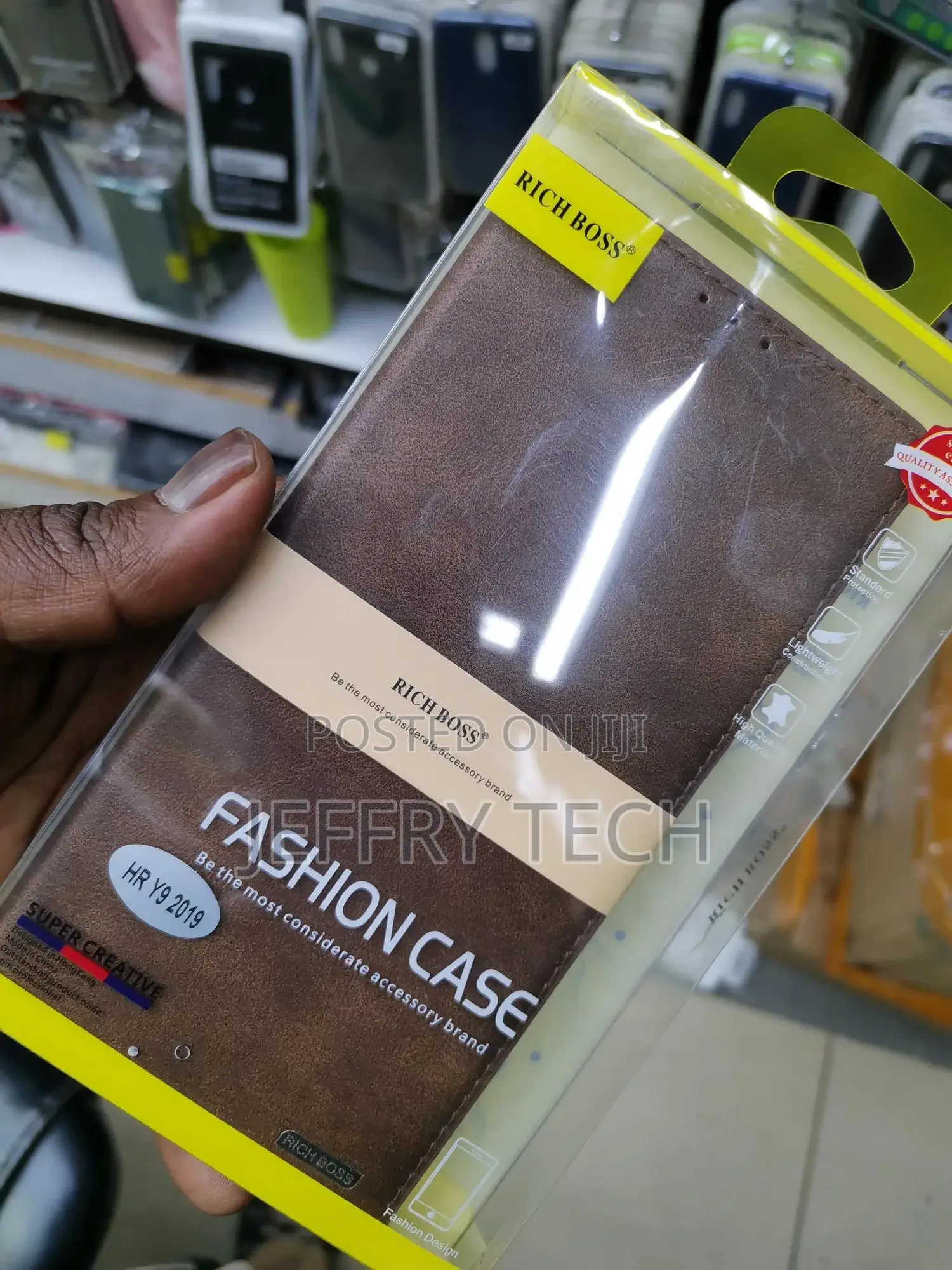Universal Richboss Leather Huawei Y9 2019 Cover -Brown
