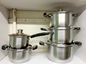 10pc Stainless Steel Induction Sufuria /Cookware Set