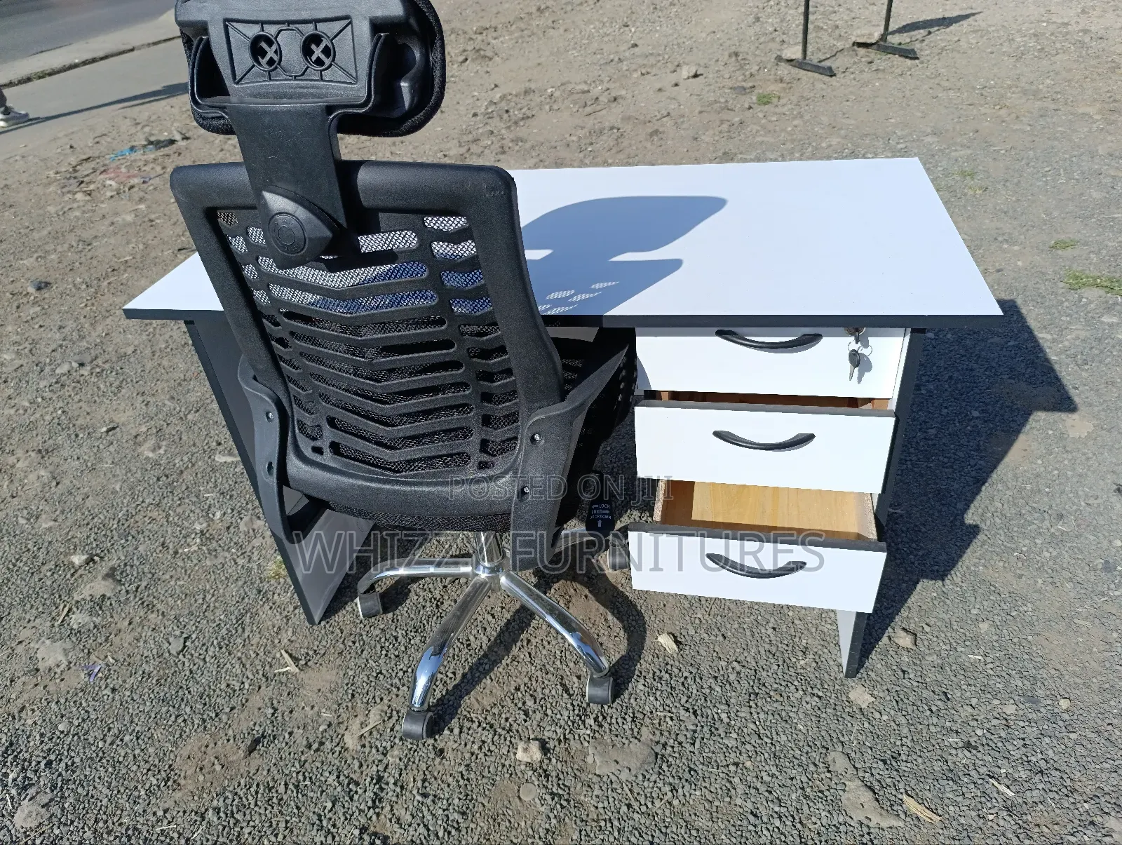 Home Office Table and Headrest Chair
