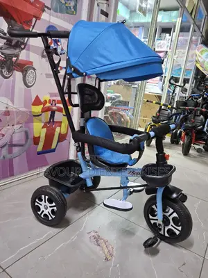 Tricycle With Canopy and Push Handle
