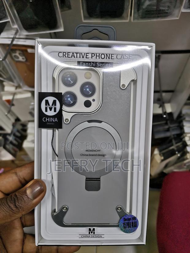 iPhone 15 Pro Max Case, Aluminum Shells With Built-in Kickst - main view