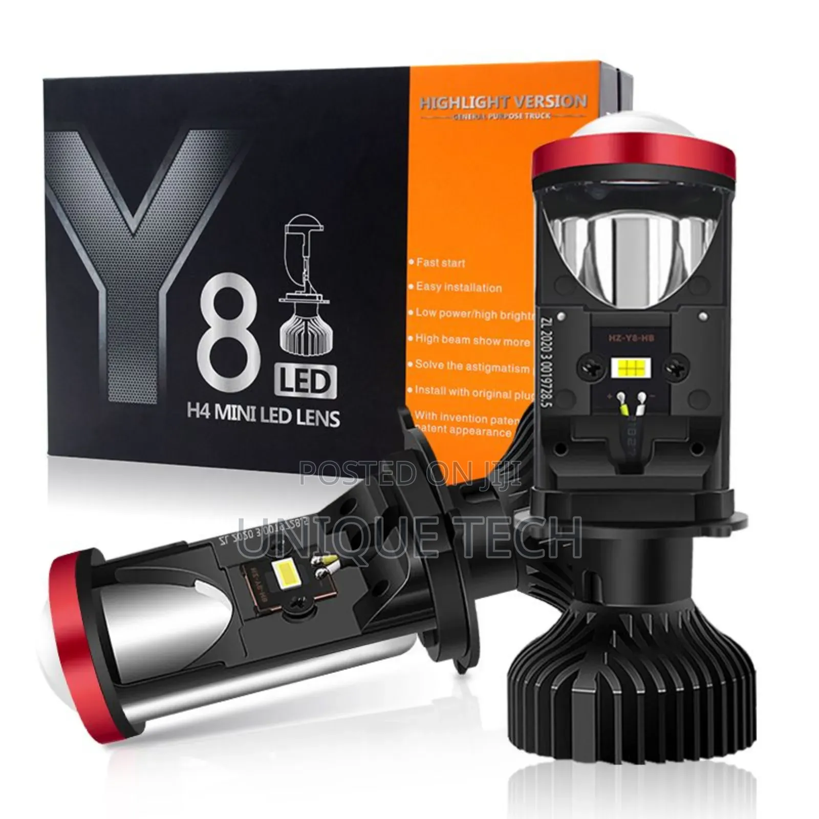 Long-Lasting H4 Y8 Led Mini Projector Bulbs