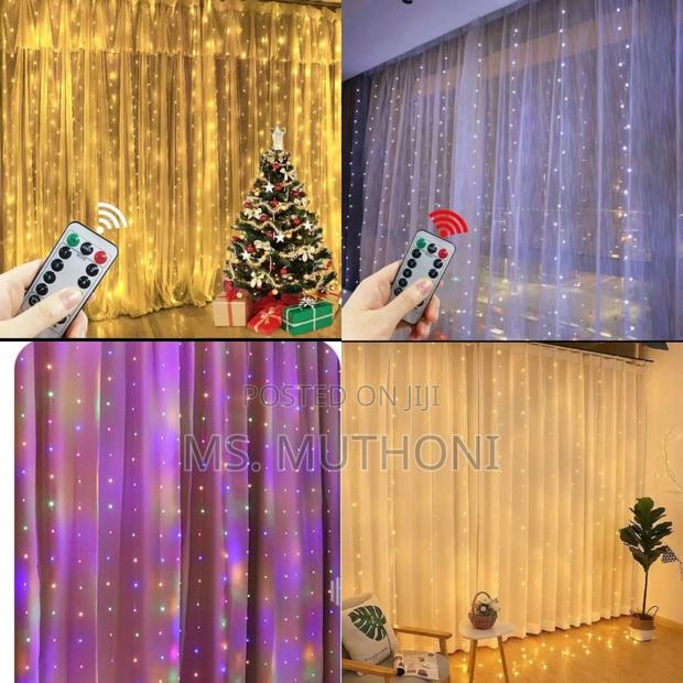 3M×3M Curtain Lights With Remote - main view