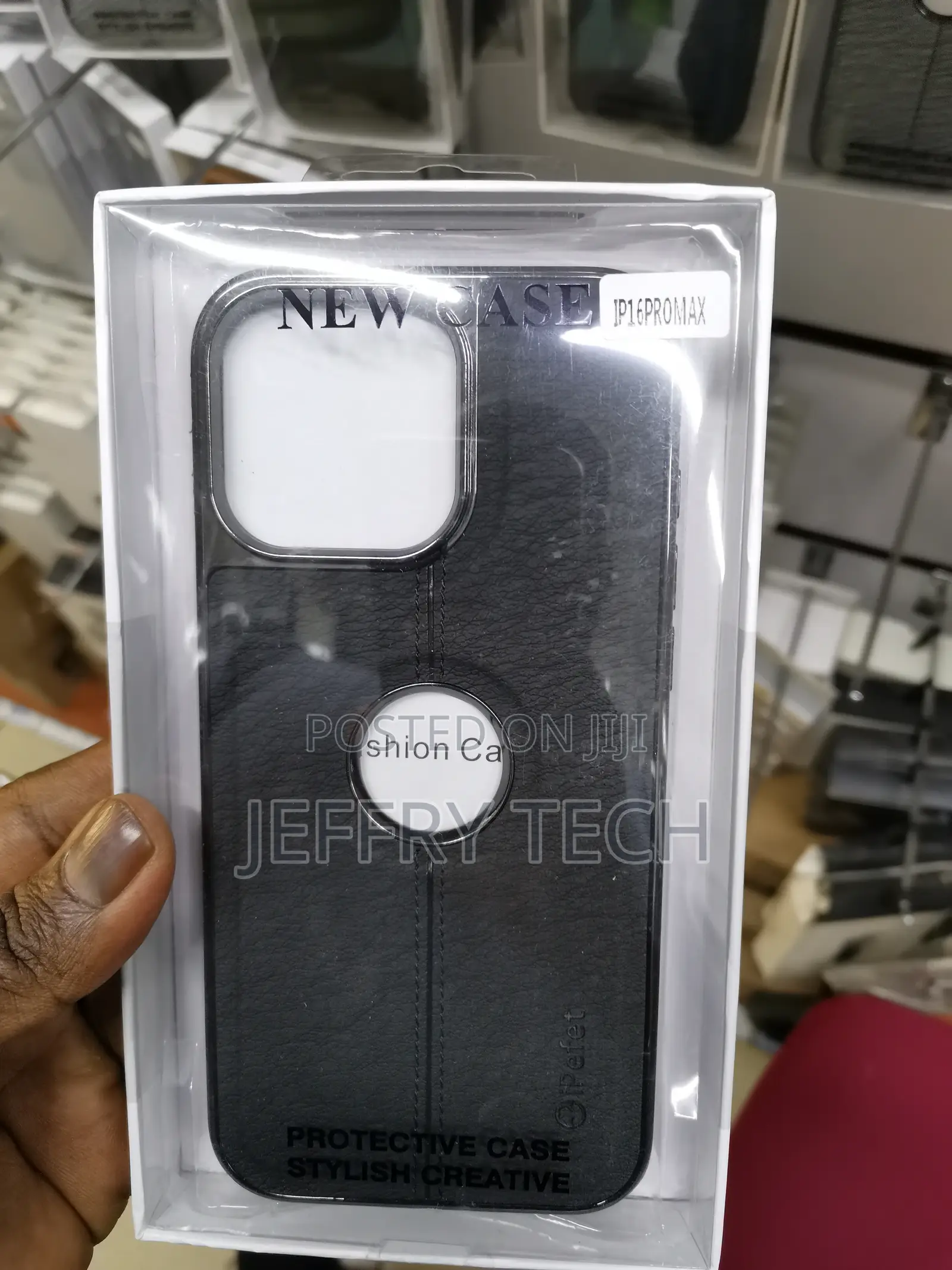Apple iPhone 16 Pro Max (Flexible Pu Leather With Logo Cut R