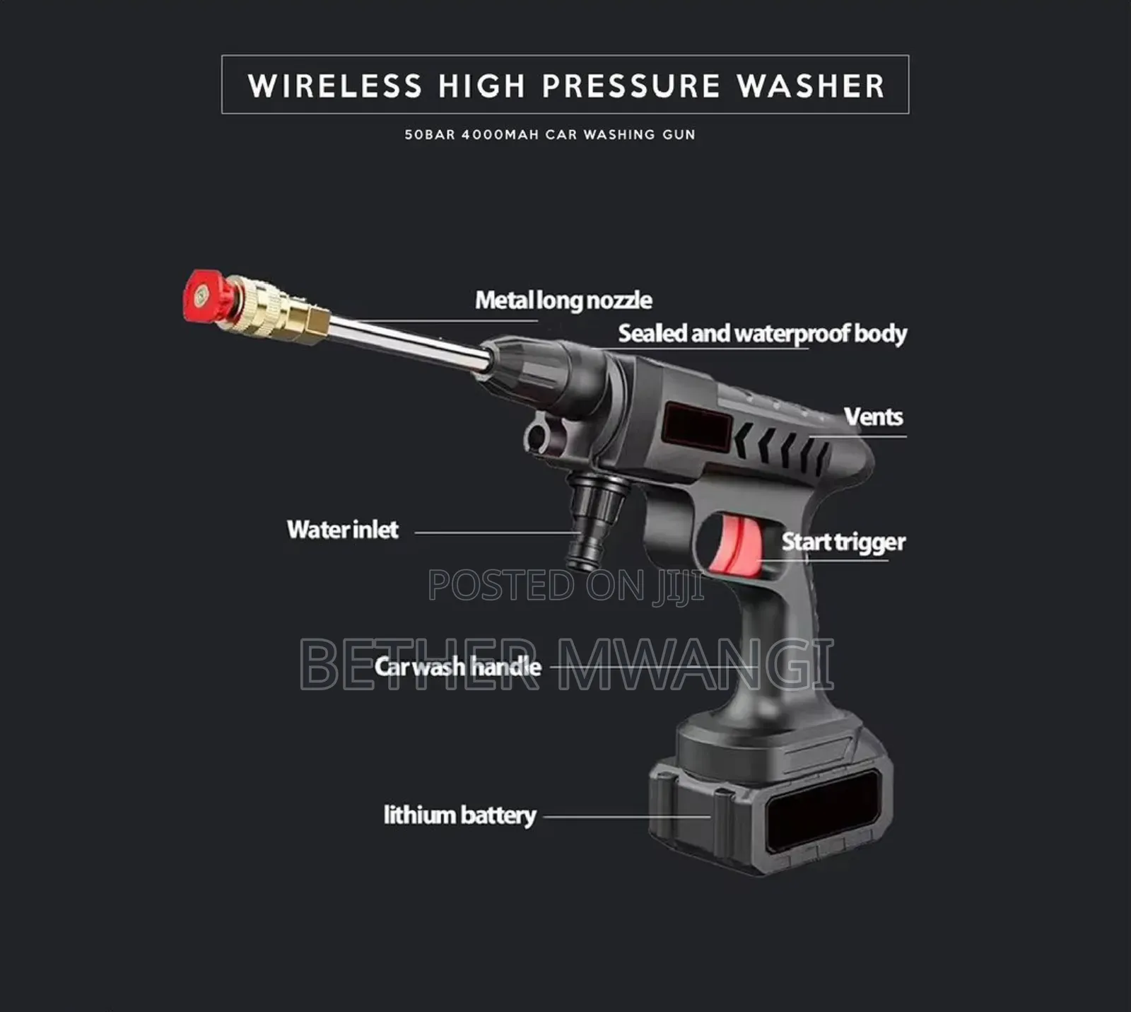 Portable Wireless High Pressure Washer In Kenya