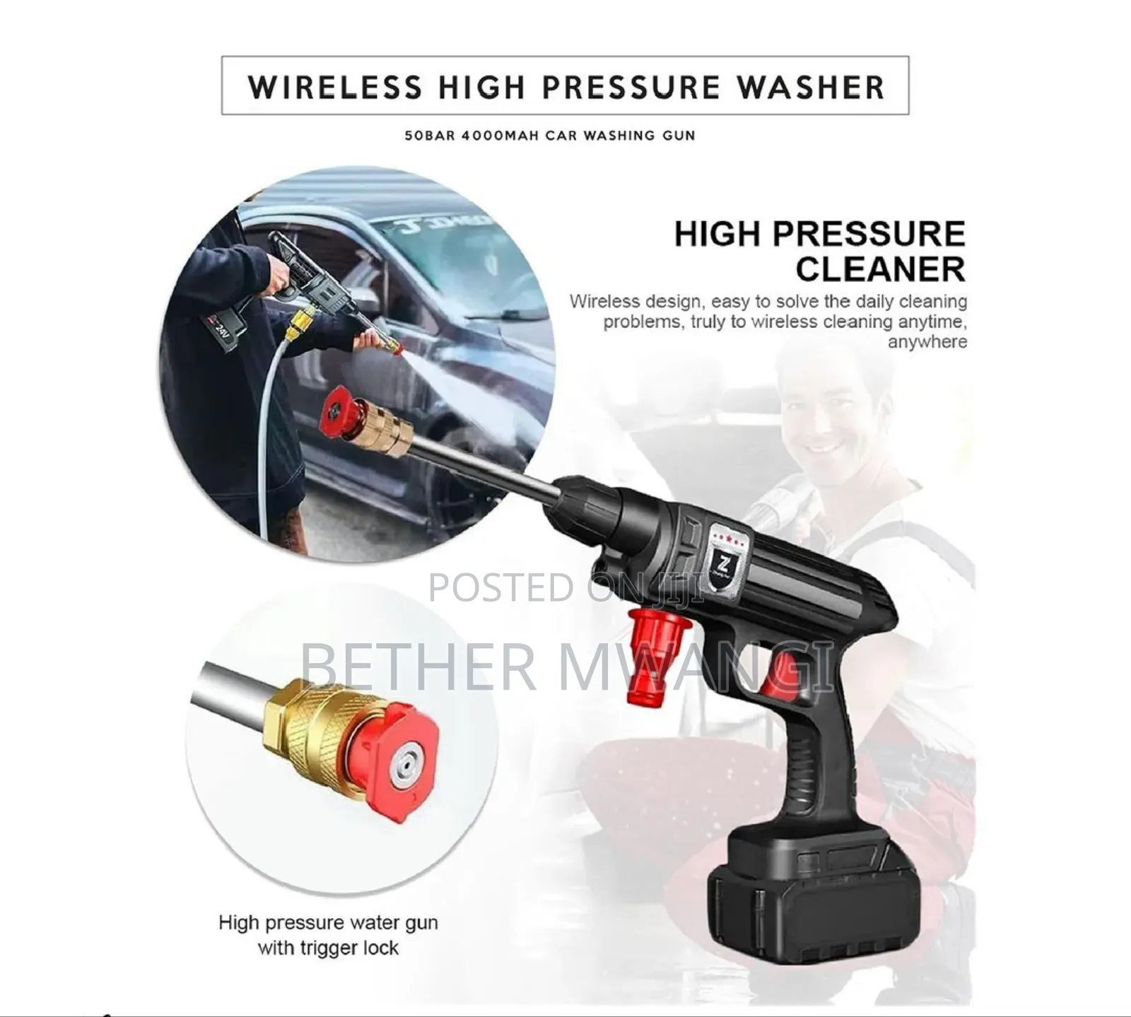 Portable Wireless High Pressure Washer In Kenya