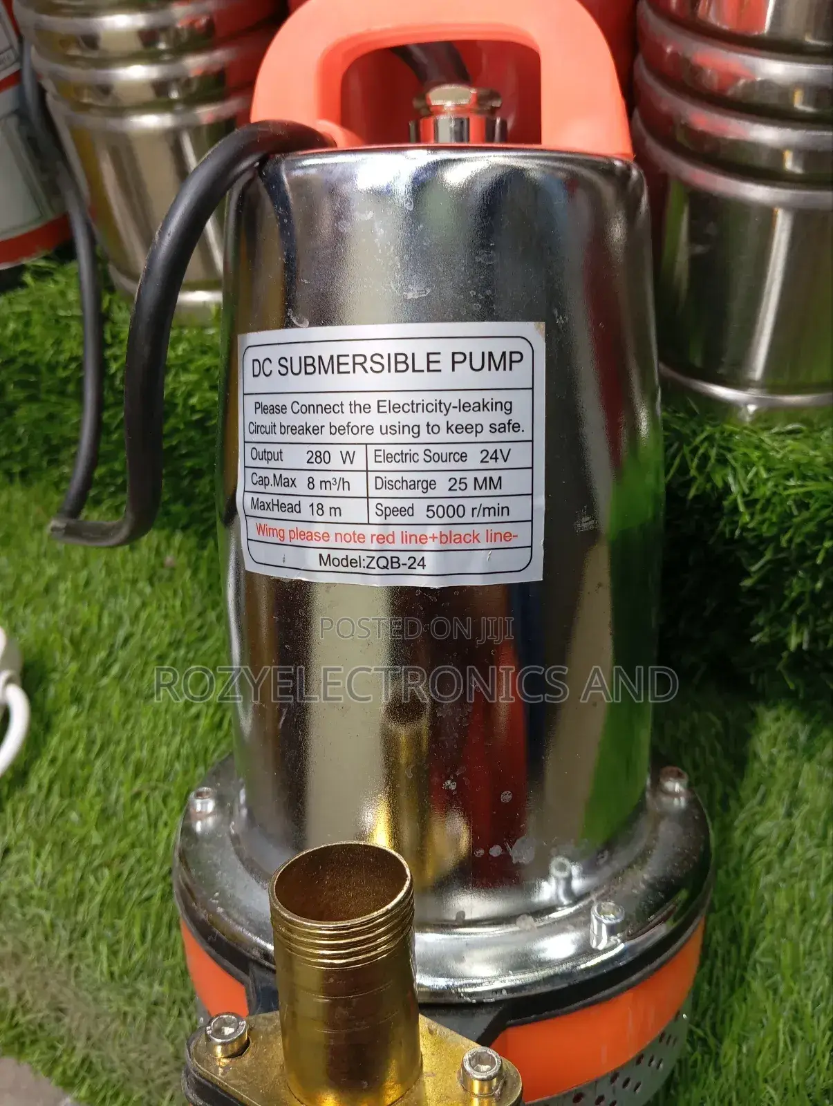 Submasible Water Pump (Solar)24v 18m Head and 280 Watts