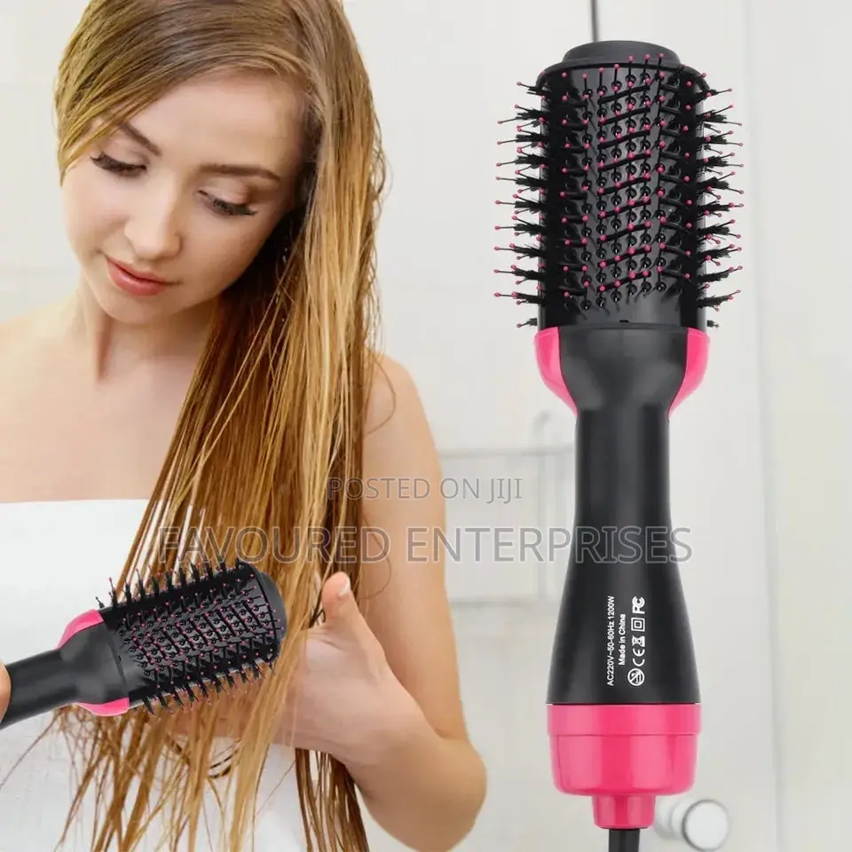Hot Air Brush 3 in 1 Electric Hair Curler Straightener