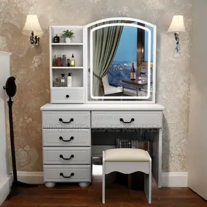 Vanity Desk With Mirror and Lights for Makeup
