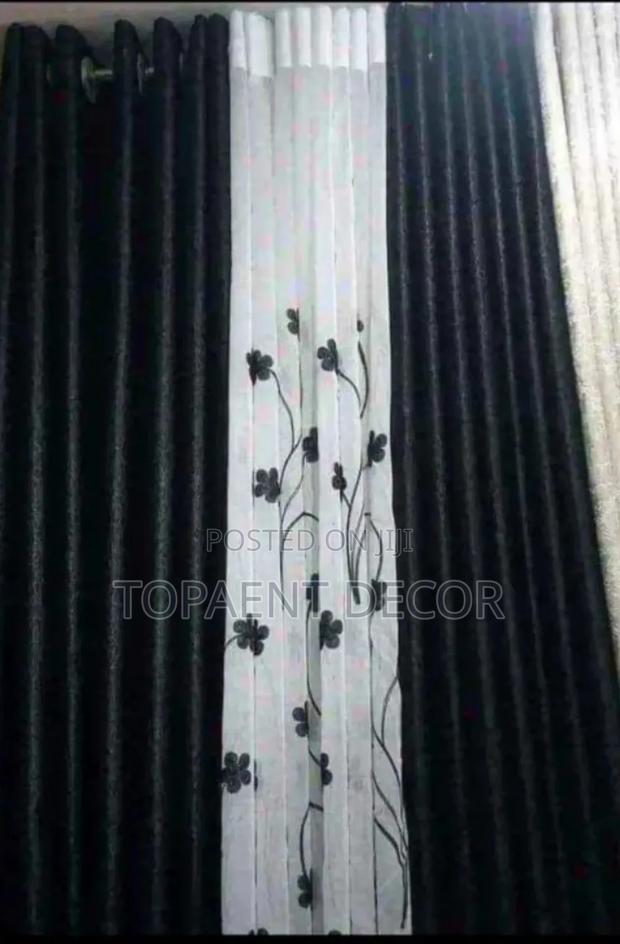 Black Door Curtains and Rhyming Sheers - main view