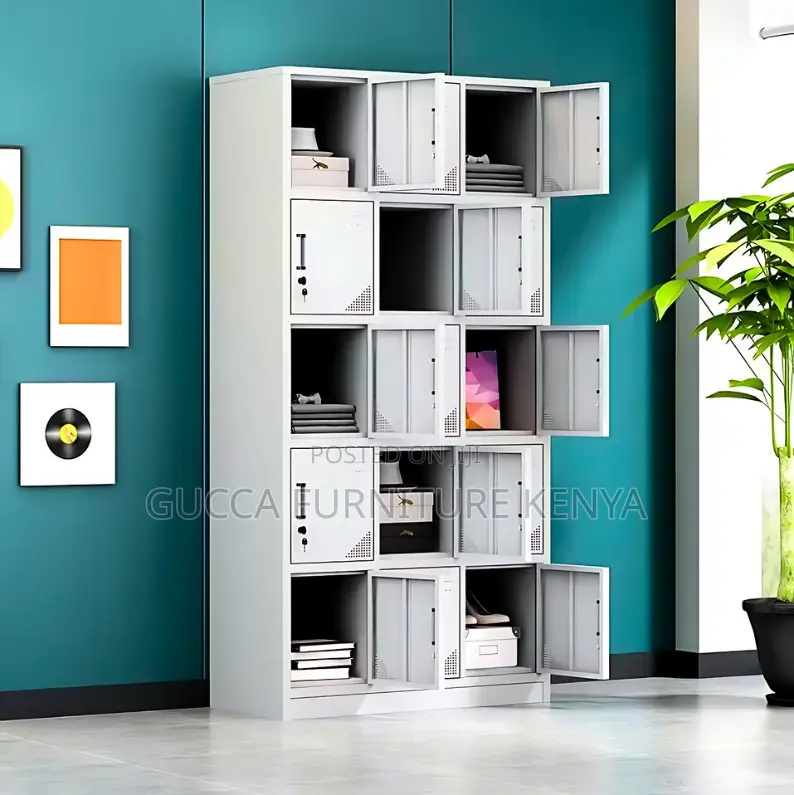 Cabinets: Staff Steel Storage Locker Cabinet With 15 Doors