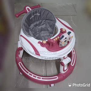 Foldable Baby Walker With Push Handle and Adjustable Height - thumbnail 2