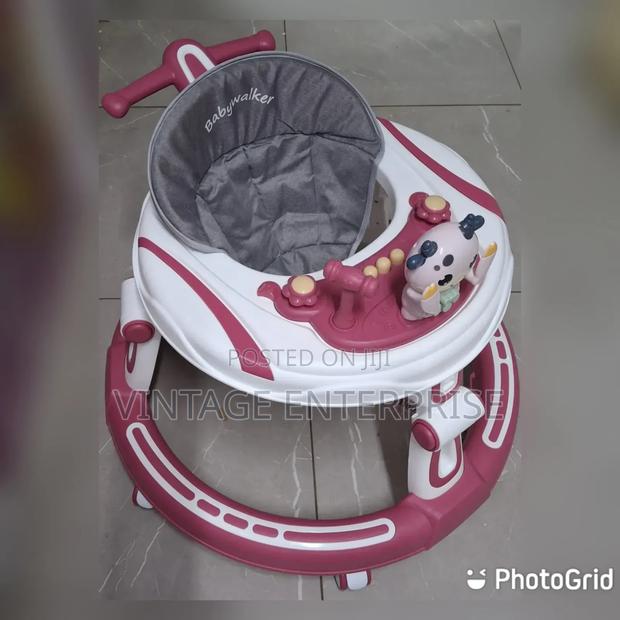 Foldable Baby Walker With Push Handle and Adjustable Height - main view