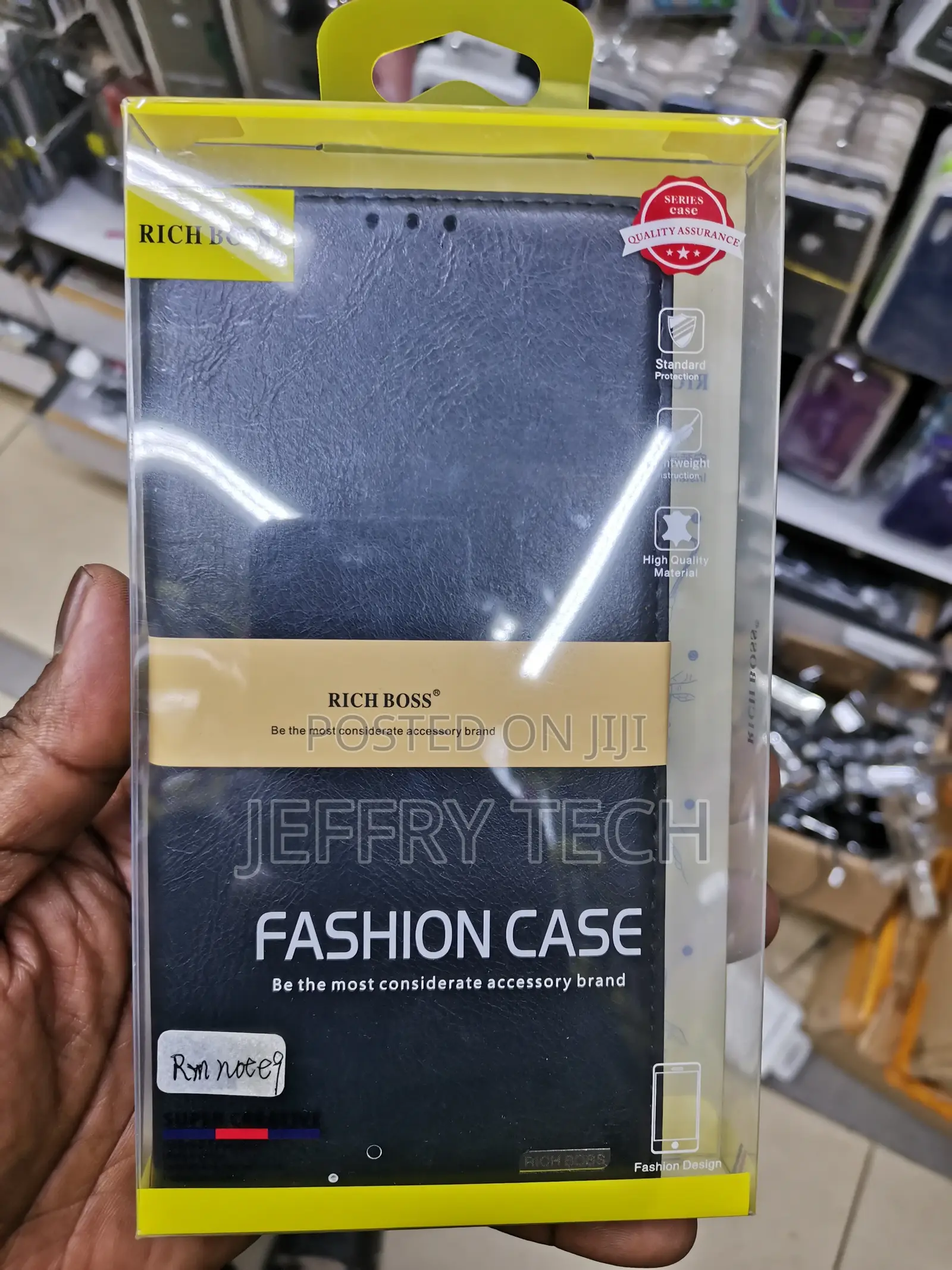 Universal Richboss Case for Redmi Note 9 -Black