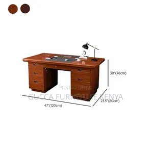 Office Desks: Staff Executive Office Desk With Drawers-140cm