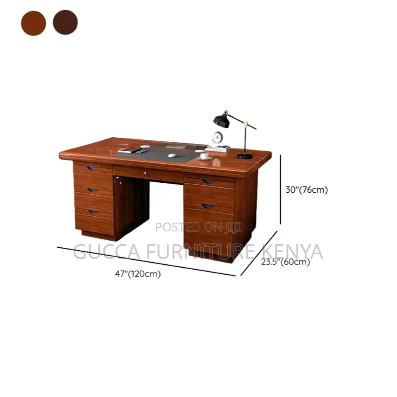 Office Desks: Staff Executive Office Desk With Drawers-140cm