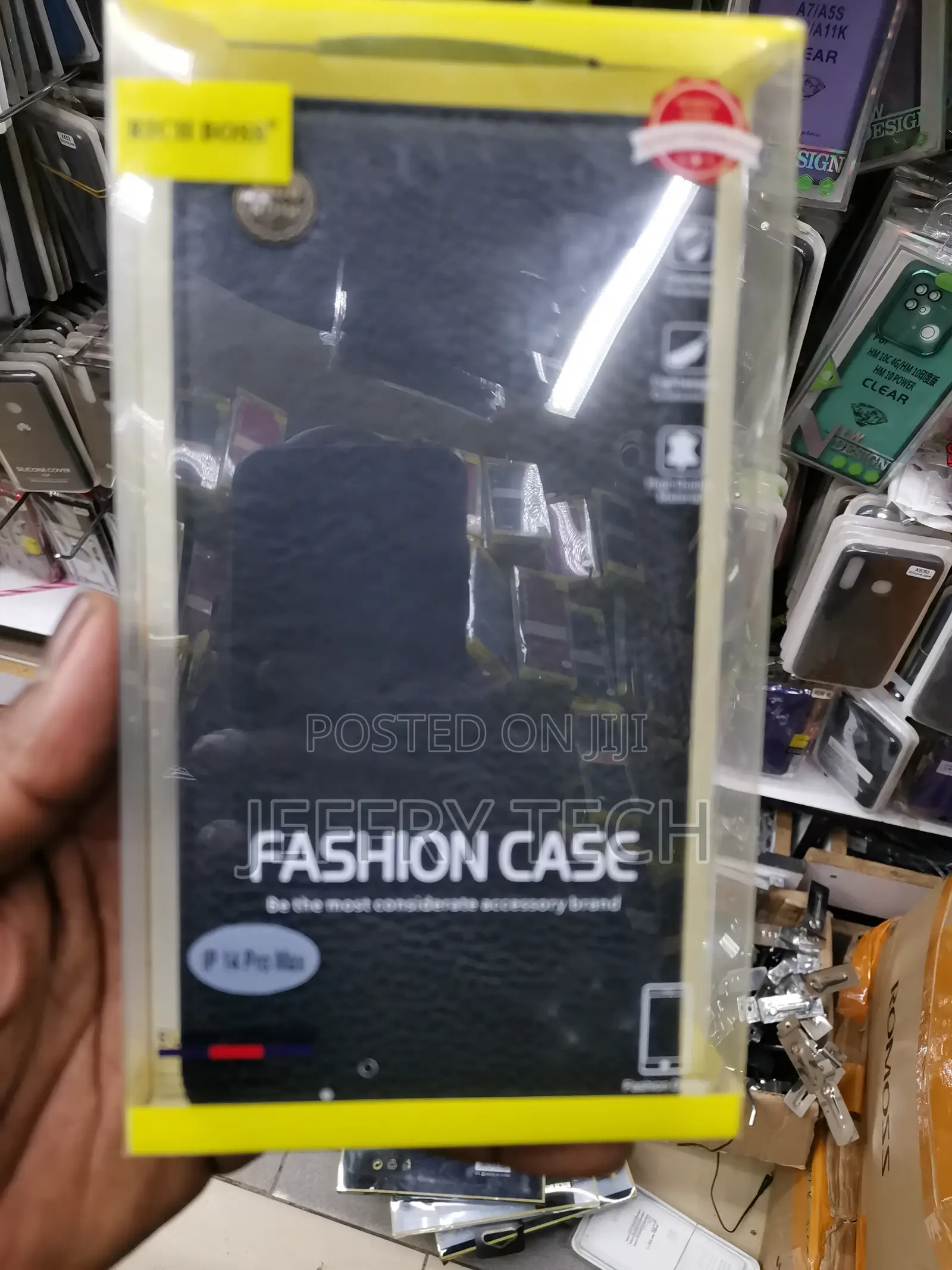 Universal Rich Boss Flip Cover for iPhone 14 Pro Max-Black